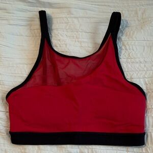lululemon athletica Red and Black Mesh-Back Sports Bra